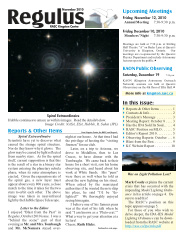 Regulus, November 2010 Issue