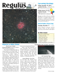 Regulus, December 2010 Issue