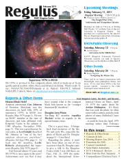 Regulus, February 2011 Issue