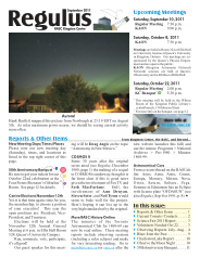 Regulus, September 2011 Issue