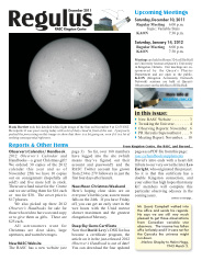 Regulus, December 2011 Issue