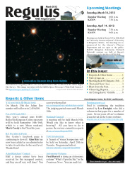 Regulus, March 2012 Issue