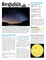 Regulus, April 2012 Issue