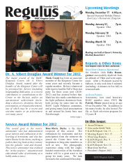 Regulus, December 2012 Issue