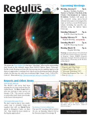 Regulus, January 2013 Issue