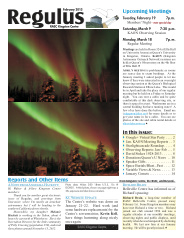 Regulus, February 2013 Issue