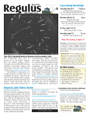 Regulus, March 2013 Issue