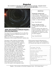 Regulus, January 2021 Issue