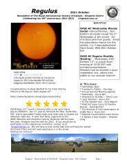 Regulus October 2021 Issue