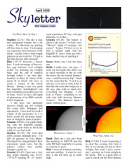 Skyletter, April 2020
