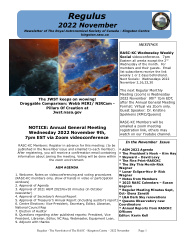 Regulus 2022 November